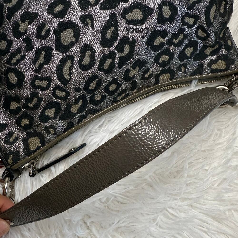 y2k COACH Leopard Silver Metallic Mini Purse shoulder bag - Picture 7 of 10